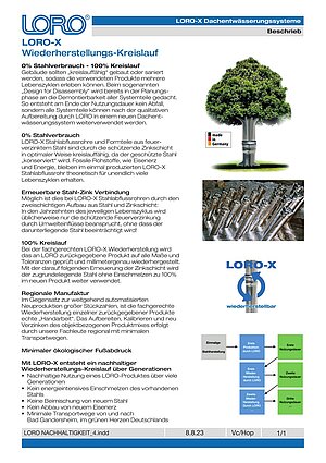 LORO-X Nachhaltigkeit – Titelseite (PDF)
