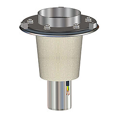 LORO-X 21943.070X LORO-DRAINLET basic unit for emergency drainage with clamping flange vertical with heat insulation and heating height 35 mm DN 70