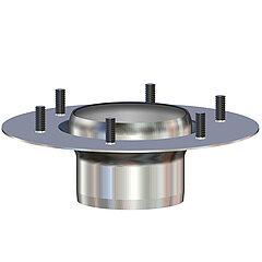 LORO-X 21215.070X top element stainless steel with clamping flange for two-part designDN 70 SERIE V
