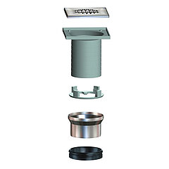 LORO-X 21414.070X mounting set without flange with height adjustment for end outlet series V-OF DN 70