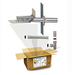 LORO-X B0620.003X BOX Attika drainage with adhesive flange for bitumen sealing DN 70