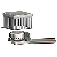 LORO-X 13633.100X LORO-Attika drain pressure support for inverted roof with clamping flange for PVC with inspection chamber DN 100