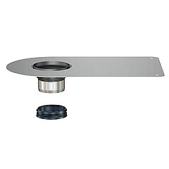 LORO-X 20461.050X surface-mounted element with edged adhesive flange variable 300 mm Series V-AK DN 50