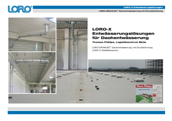 Visokoregalno skladište Thomas Philipps Melle zračna fotografija s LORO-X industrijskim odvodom
