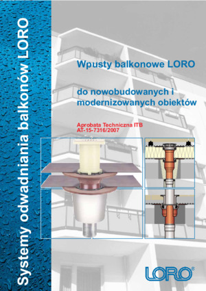 LORO-X Catalog: LORO-X Balcony Drainage System