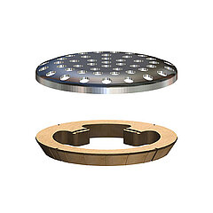 LORO-X 20421.070X round sieve unit without pipe feed-through for series V DN 70