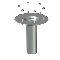 LORO-X 21981.070X LORO-DRAINJET drain body made of stainless steel with clamping flange without insulation DN 70