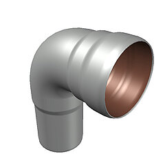 LORO-X 03009.100X bend 87 degrees with Red. connector DN 100