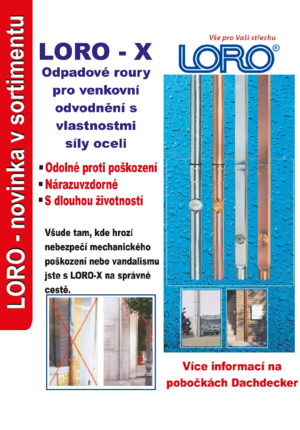 LORO-X Flyer: LORO-X Regenstandrohr