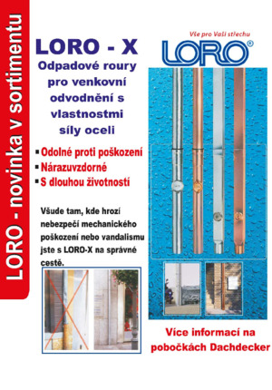 LORO-X Flyer: LORO-X Rain stand pipes
