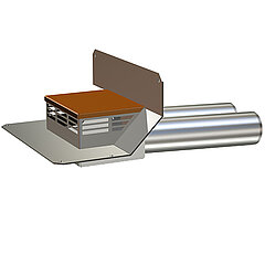 LORO-X 13477.100X DUOSTREAM emergency drain free-standing adhesive flange double for roof DN 100