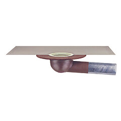 LORO-X 15430.050X balcony drain with VS collar 3 degrees without insulation DN 50