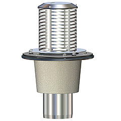 LORO-X 21124.125X LORO-DRAINLET drain for inverted roof with clamping flange screen unit 210 mm DN 125