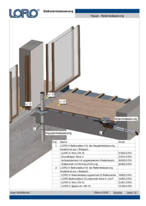 Main and emergency drainage