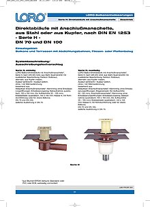 LORO-X Balkonabläufe Serie H 30.09.2008 – Titelseite (PDF)