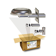 LORO-X B0803.004X BOX Attika drainage for pressure drainage with double pipe DN 70/70