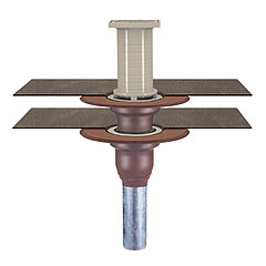 LORO-X 15282.050X balcony drain, vertical, two-piece, without insulationwith height adjustment DN 50