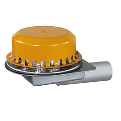 LORO-X 01393.070X LORO-RAINSTAR stainless steel parapet emergency drain without upstand with clamping flange pressure outlet DN 70