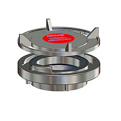 LORO-X 18354.000X LORO-Pellet Fixed Coupling with Locking Cap I Thread 4 Inch