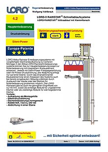 LORO-X RAINSTAR® Schnellablaufsysteme 01.09.2008 – Titelseite (PDF)