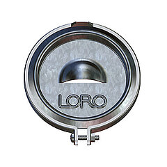 LORO-X 55891.000X standpipe cleaning cover, round with slits, with clamp and roll ring for DN100 standpipe