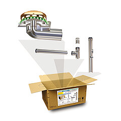 LORO-X B0772.004X BOX Attika main emergency combination pipe in pipe without upstand DN 100/50