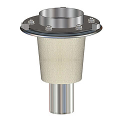 LORO-X 21942.050X LORO-DRAINLET basic unit for emergency drainage with clamping flange vertical with insulation height 35 mm DN 50