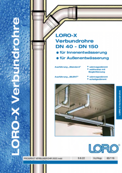 LORO-X Verbundrohr ist ein doppelwandiges, wärmegedämmtes und schallgedämmtes Abwasserrohr