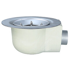 LORO-X 19236.050X LORO-VERSAL balcony drain basic unit stainless steel series K outlet 3 degrees with insulation DN 50