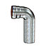 LORO-X BEND 87 GRADER MED FORLENGET UTLØP 119 MM, DN 100