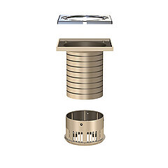 LORO-X 20423.070X Square Strainer Unit with Pipe Passage Series V DN 70