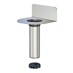 LORO-X 20435.050X surface-mounted element with upturned adhesive flange 270 mm long Series V-AK DN 50
