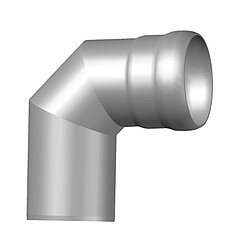 LORO-X 5.350.100C LORO-XCL bend with narrow radius 1.4404 87 degrees DN 100