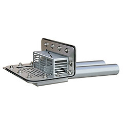 LORO-X 01328.070X LORO-Doppelrohr Attikaablauf Haupt-Not-Kombi with clamping flange for plastic weir left DN 70