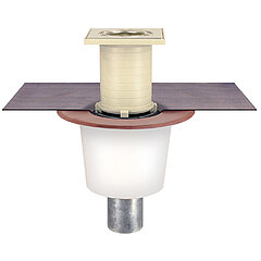 LORO-X 16390.070X balcony direct drain, one-piece, with waterproofing, round sieve DN 70