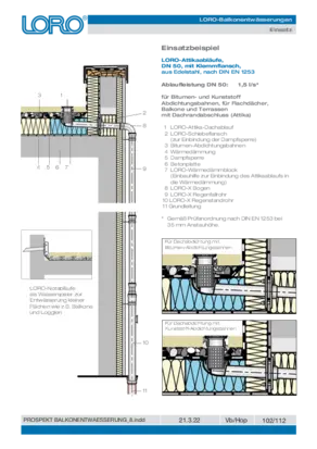 Application examples parapet balcony drains PDF