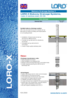 Series V series balcony DN 100