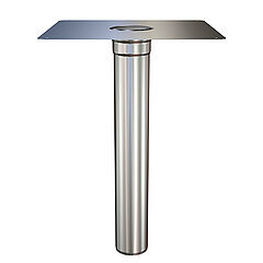 LORO-X 15072.080X VARIO upstand spout with adhesive flange for bending by customer 800mm DN80 made of stainless steel 1.4301