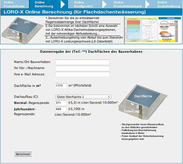 LORO-X Online berekening
