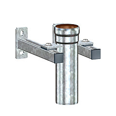 LORO-X 82653.080X downpipe support with fixing bracket and sound insulation DN 80
