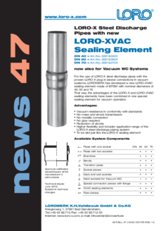 Series 47 LORO-XVAC Sealing elements