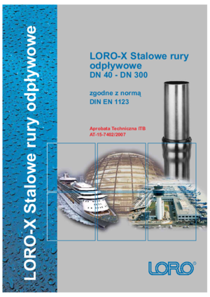 LORO-X Prospekt: LORO-X Stahlabflussrohre