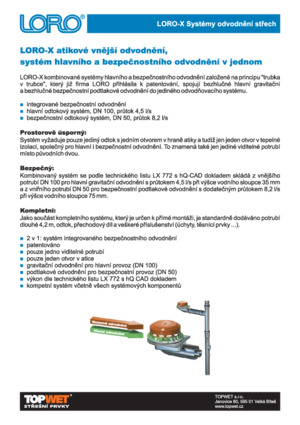 LORO-X Catalog: LORO-X Siphonic Drainage systems