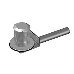 LORO-X 13630.100X LORO-Attika emergency drain for inverted roof with clamping flange for PVC screen unit 210 mm DN 70