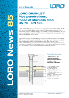 Series 85 LORO-DRANLET penetrations