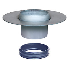 LORO-X 20426.070X add-on element with adhesive flange series V-FL two-part version DN 70