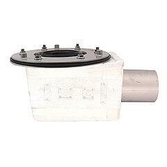 LORO-X 21995.070X LORO-DRAINLET stainless steel sub-unit with lateral clamping flange with heat insulation DN 70