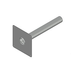 LORO-X 12072.070X Light spout stainless steel with adhesive flange for liquid plastic and bitumen sheeting for bending on site DN 70