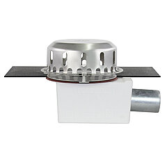 LORO-X 15575.070X flat roof drain, one-piece, 3 degrees, with insulation DN 70