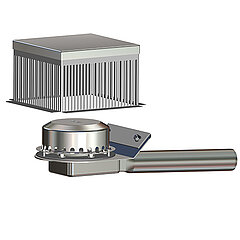 LORO-X 13632.070X LORO-Attika drain pressure flow inverted roof with clamping flange for bitumen with inspection shaft DN 70